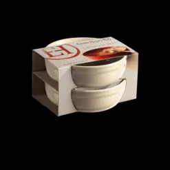 EMILE HENRY Set de 2 Ramequins à Crème Brûlée en Céramique Ø 12 cm Argile* Vaisselle|Plat De Cuisson