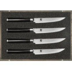 KAI Set de Couteaux à Steak 12 cm Shun Classic Damas* Couteau Japonais