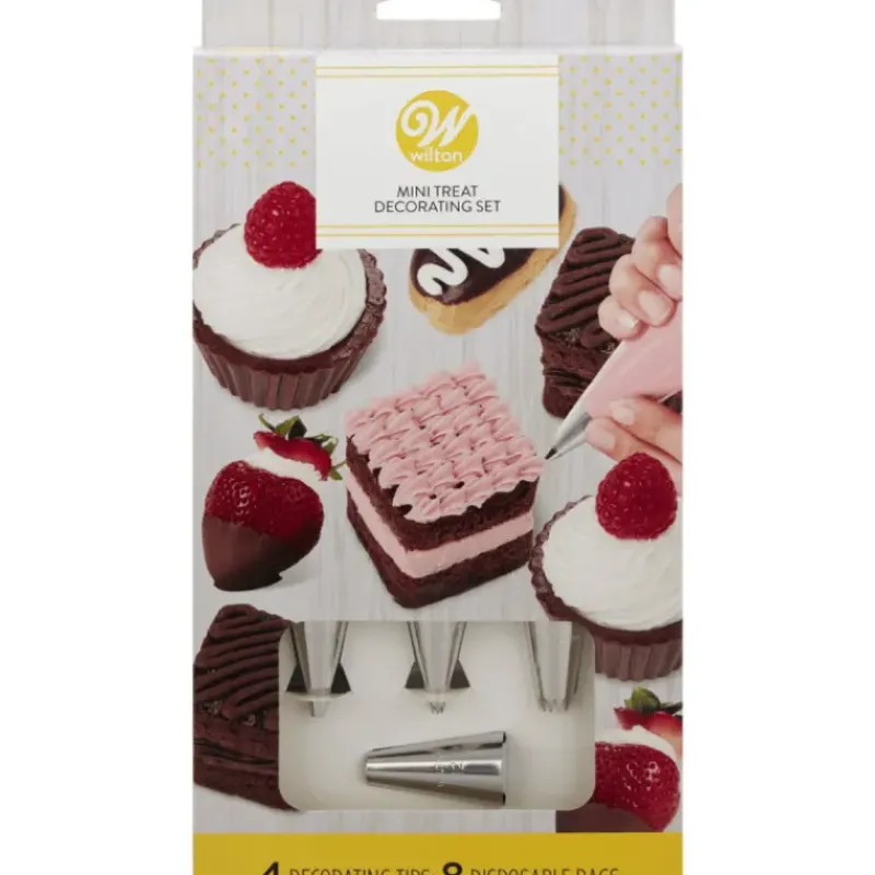 WILTON Set de Décoration Mini Pâtisseries 12 pièces* Poches À Douille Pâtissières|Douilles Pâtisserie