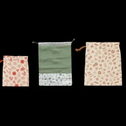 PEBBLY Set Zéro Déchet Coton Bio 3 Pièces* Sac En Tissu