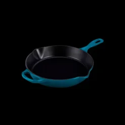 LE CREUSET Skillet Rond Profond 26cm en Fonte Deep Teal* Grills|Poêles