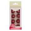 FUNCAKES Sphère en Chocolat Rubis 2 cm (x8)* Décoration Comestible