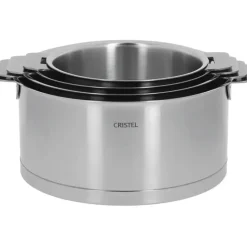 CRISTEL Série de 4 Casseroles + Poignée Zenith Amovible Inox* Casseroles