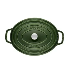 STAUB Cocotte Fonte Ovale 29 cm Vert Basilic Majolique 4,2 L* Cocotte En Fonte
