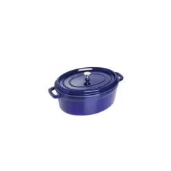 STAUB Cocotte Fonte Ovale 33 cm Bleu Intense Majolique 6,7 L* Cocotte En Fonte
