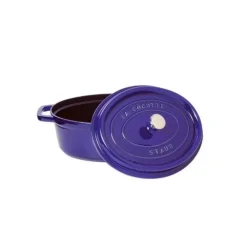STAUB Cocotte Fonte Ovale 33 cm Bleu Intense Majolique 6,7 L* Cocotte En Fonte