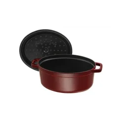 STAUB Cocotte Fonte Ovale 29 cm Grenadine Majolique 4,2 L* Cocotte En Fonte