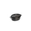 STAUB Cocotte Fonte Ovale 23 cm Noir Mat 2,35 L* Cocotte En Fonte