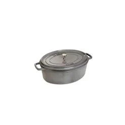 STAUB Cocotte Fonte Ovale 37 cm Gris Graphite 8 L* Cocotte En Fonte