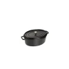 STAUB Cocotte Fonte Ovale 29 cm Noir Mat 4,2 L* Cocotte En Fonte