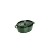STAUB Cocotte Fonte Ovale 31 cm Vert Basilic Majolique 5,5 L* Cocotte En Fonte