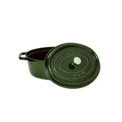 STAUB Cocotte Fonte Ovale 31 cm Vert Basilic Majolique 5,5 L* Cocotte En Fonte