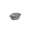 STAUB Cocotte Fonte Ovale 29 cm Gris Graphite 4,2 L* Cocotte En Fonte