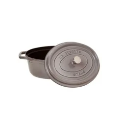 STAUB Cocotte Fonte Ovale 31 cm Gris Graphite 5,5 L* Cocotte En Fonte