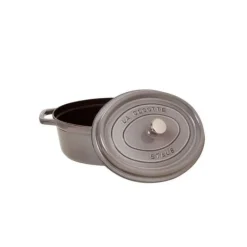 STAUB Cocotte Fonte Ovale 33 cm Gris Graphite 6,7 L* Cocotte En Fonte