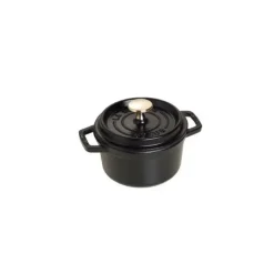 STAUB Cocotte Fonte Ronde 14 cm Noir Mat 0,8 L* Cocotte En Fonte