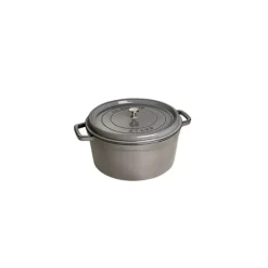 STAUB Cocotte Fonte Ronde 24 cm Gris Graphite 3,8 L* Cocotte En Fonte