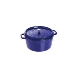 STAUB Cocotte Fonte Ronde 30 cm Bleu Intense Majolique 8,35 L* Cocotte En Fonte