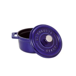STAUB Cocotte Fonte Ronde 24 cm Bleu Intense Majolique 3,8 L* Cocotte En Fonte