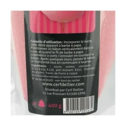 PATISDECOR Sucre Barbe à Papa Fraise 400 g Patisdécor* Décoration Comestible
