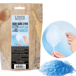 PATISDECOR Sucre Barbe à Papa Framboise 400 g Patisdécor* Préparation Pâtisserie|Décoration Comestible