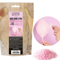 PATISDECOR Sucre Barbe à Papa Vanille 400 g Patisdécor* Décoration Comestible