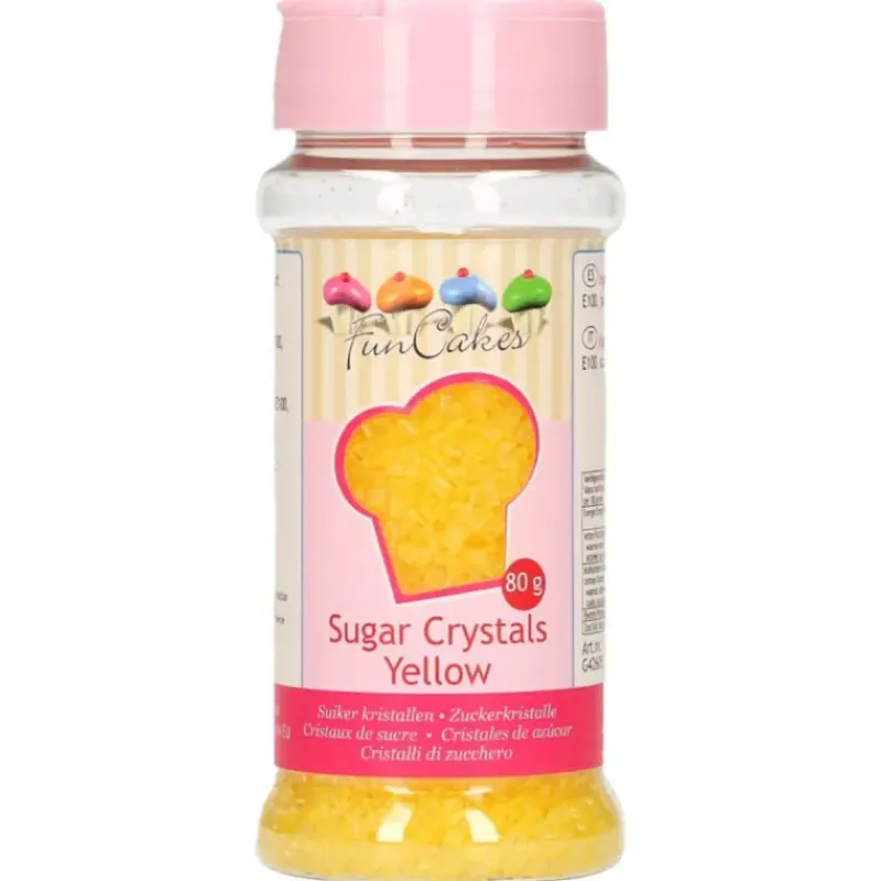 FUNCAKES Sucre coloré Jaune 80g* Décoration Comestible