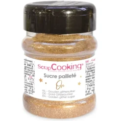 SCRAPCOOKING Sucre Pailleté Or 160 g* Décoration Comestible