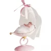 NORDIA Sujet bapteme Fille Berceau Rose 10 cm* Décoration Gâteau