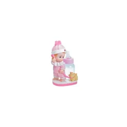 CUISINEADDICT Sujet bapteme Fille Biberon Rose 17 cm* Décoration Gâteau