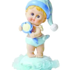 CUISINEADDICT Sujet bapteme Garçon Debout Bleu 9 cm* Décoration Gâteau