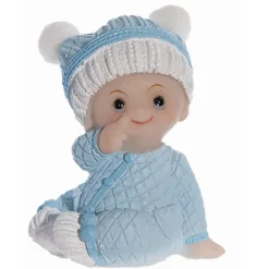 MALLARD FERRIERE Sujet bapteme Garçon Pyjama Bleu 7,5 cm* Décoration Gâteau