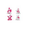 MALLARD FERRIERE Sujets de Noël Blanc et Fuchsia en Résine x50* Décoration Gâteau