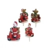 CUISINEADDICT Sujets de Noël en Scooter Sujet Résine x50* Décoration Gâteau