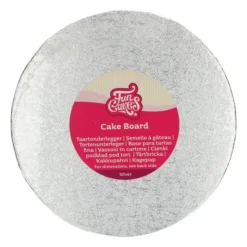 FUNCAKES Support Gâteau Rond Ø 20 x 0,4 cm Argenté* Présentoirs Pour Gâteaux