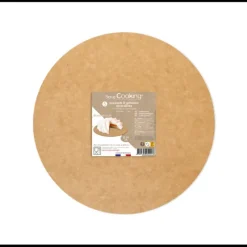 SCRAPCOOKING Supports à Gâteaux Kraft et Blanc Rond 24 cm (x5)* Présentoirs Pour Gâteaux