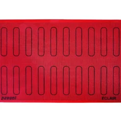 PAVONI Tapis Silicone Micro-perforé Éclair 12,5 x 2,5 cm (x20)* Tapis Silicone Pâtisserie