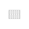 PAVONI Tapis Silicone Micro-perforé Éclair 12,5 x 2,5 cm x H 0,5 cm (x12)* Tapis Silicone Pâtisserie
