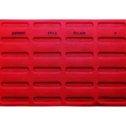 PAVONI Tapis Silicone Micro-perforé Éclair 12,5 x 2,5 cm x H 0,5 cm (x24)* Tapis Silicone Pâtisserie