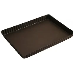 GOBEL Tarte rectangulaire bord cannelé fond fixe* Moule Anti-adhésif|Moules À Gâteaux