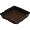 GOBEL Tartelette carrée cannelée fond fixe* Moule Anti-adhésif|Moules À Gâteaux