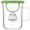 CUISINEADDICT Tasse à Thé avec Infuseur et Couvercle Vert Botanique 400 ml QDO* Vaisselle