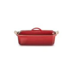 LE CREUSET Terrine Rectangulaire avec presse 28 cm Cerise céramique* Terrines