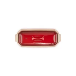 LE CREUSET Terrine Rectangulaire avec presse 28 cm Cerise céramique* Terrines