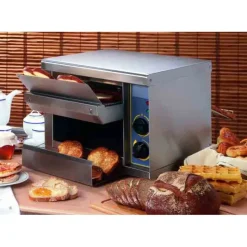ROLLER GRILL Toaster à Convoyeur en Acier Inoxydable* Matériel Snacking|Grille Pain