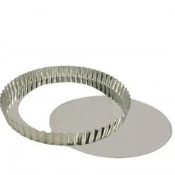 MALLARD FERRIERE Tourtière Cannelée Fond Amovible 20 cm x H 2,5 cm* Moule Fer Blanc|Moules À Gâteaux