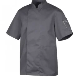 ROBUR Veste de Cuisine Mixte Anthracite NERO T.2 manches Courtes* Veste De Cuisine