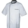 ROBUR Veste de Cuisine Mixte Blanche/Parement Gris ENERGY T.6* Veste De Cuisine