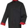 ROBUR Veste de Cuisine Mixte Noire/Rouge BOKO T.0* Veste De Cuisine