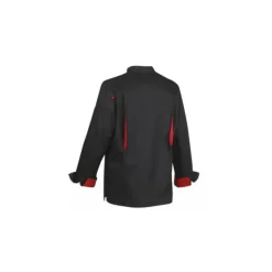 ROBUR Veste de Cuisine Mixte Noire/Rouge BOKO T.5* Veste De Cuisine